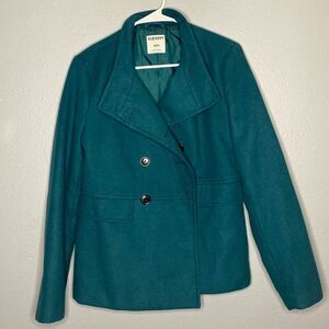 Old Navy Dark Teal Pea Coat Size Medium